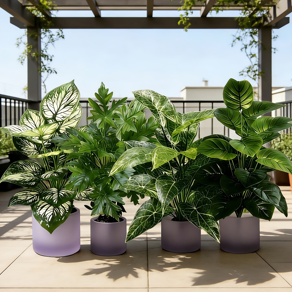 Dracaena Marginata - 4PC Artificial Plants with 48Leaves Large
