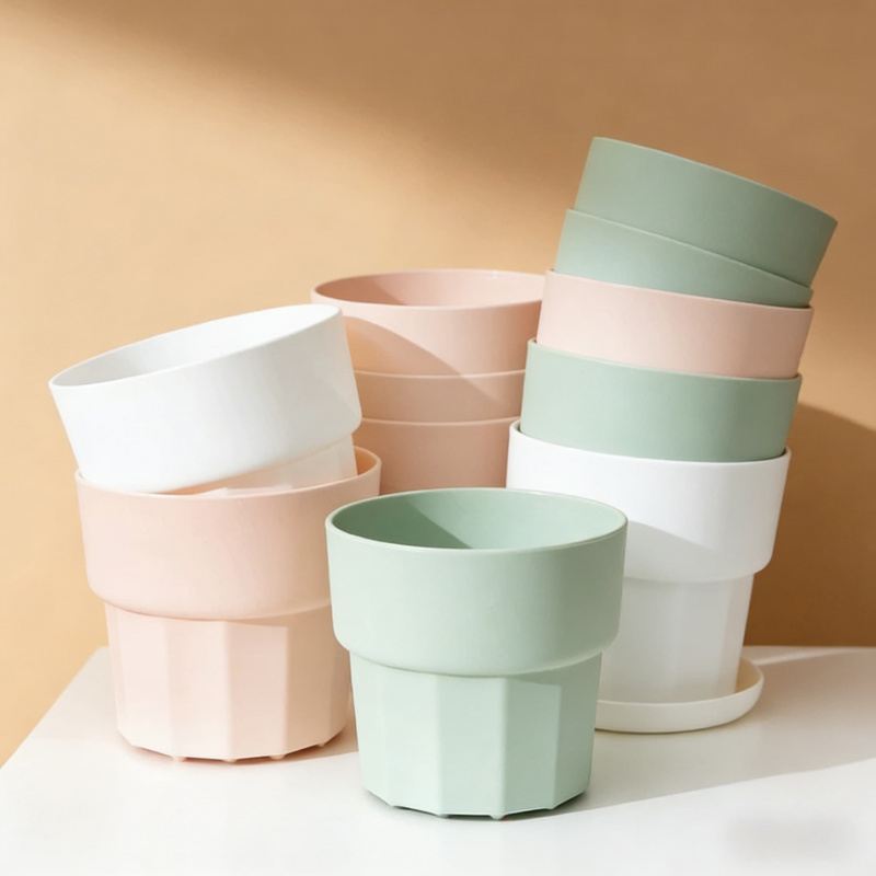 Echeveria Succulent - Thickened Shatterproof Plastic Resin Flower Pot