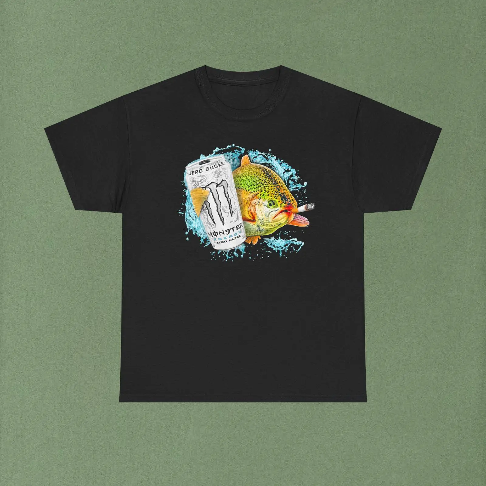 White Monster Fish T Shirt vin - Monstera Adansonii ulasan dan harga